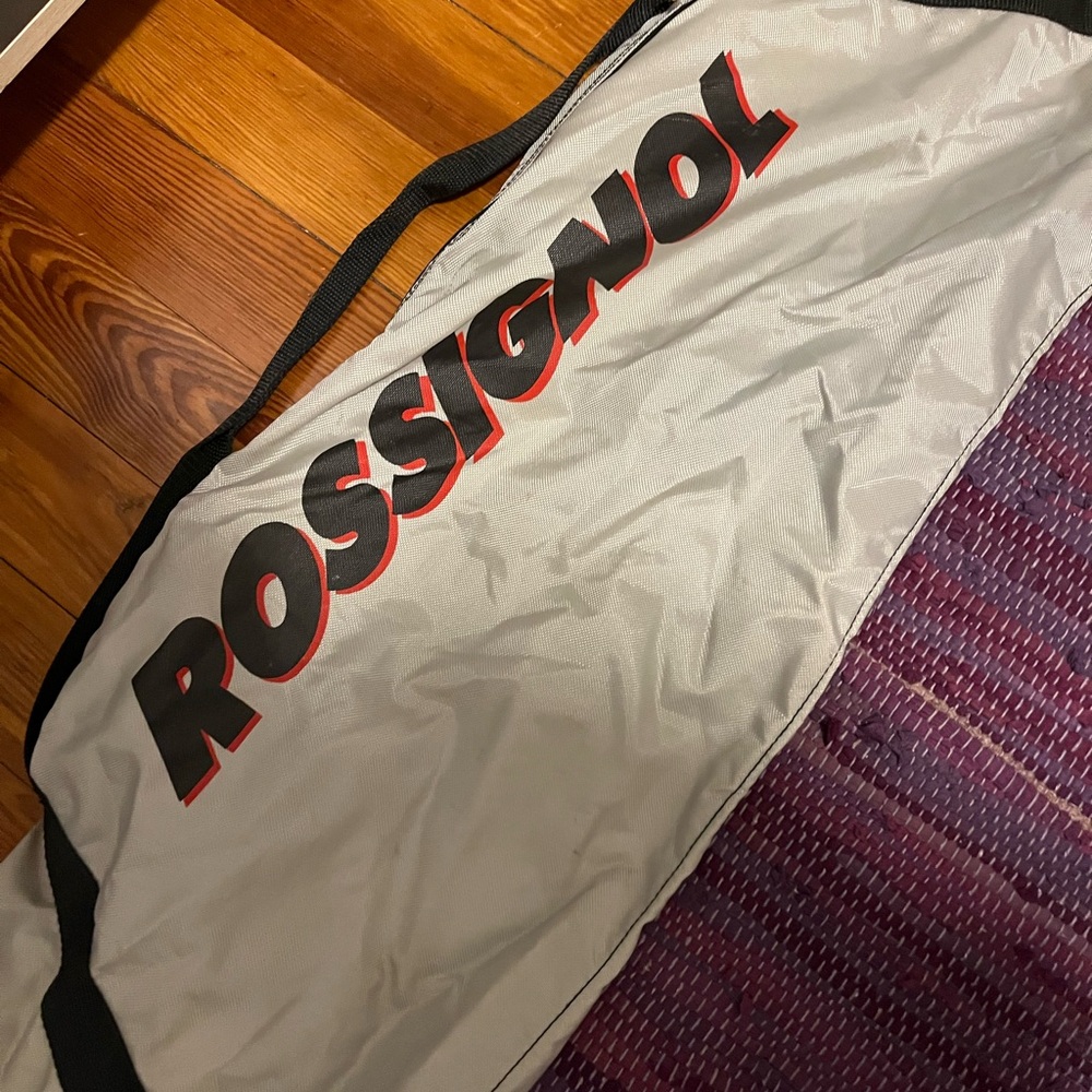 Vintage Rossignol Gray and Black Ski Bag